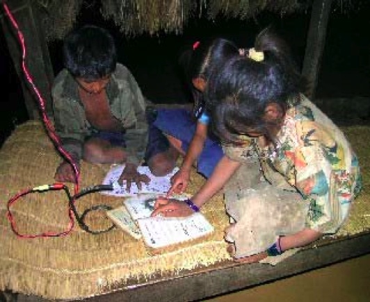 children studying pictures